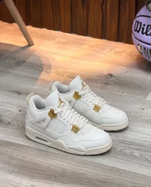 J0rdan 4 Blanco Dorado